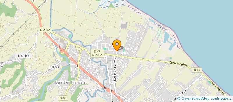 localisation de l'entreprise SOCIETE DE TRANSPORT DELMAS TAXIS ET VOYAGEURS OCEAN INDIEN  SAINT-ANDRE