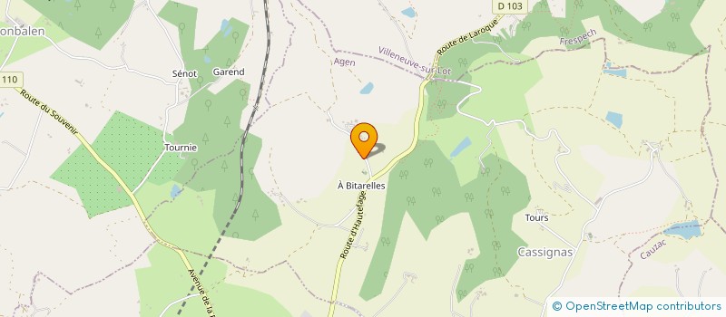 localisation de l'entreprise SOCIETE DE TRANSPORT ET DE NEGOCE  CASSIGNAS