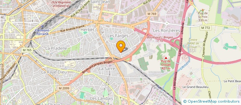 localisation de l'entreprise SOCIETE DE TRANSPORT EXPRESS  CLERMONT-FERRAND