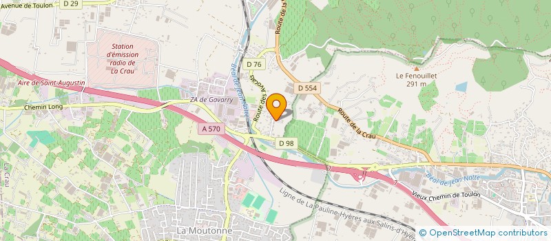 localisation de l'entreprise SOCIETE DE TRANSPORT PONS  LA CRAU