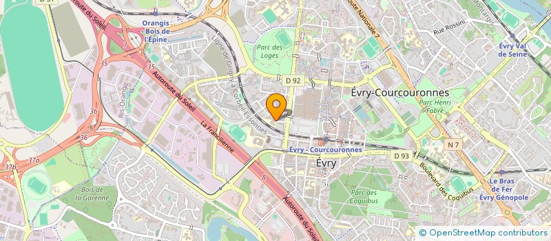 localisation de l'entreprise SOCIETE DE TRANSPORTS FRANCAIS à EVRY-COURCOURONNES