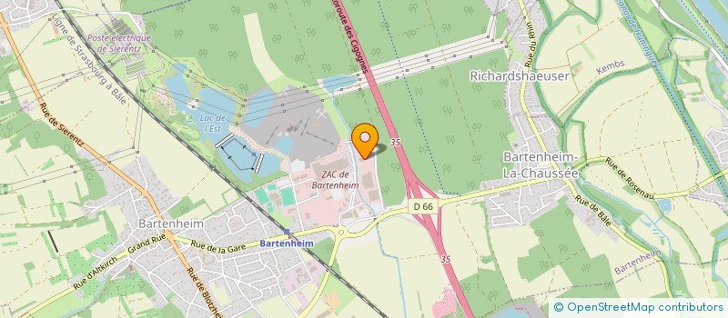 localisation de l'entreprise SOCIETE DE TRANSPORTS INTERNATIONAUX à BARTENHEIM