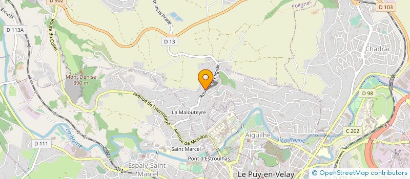 localisation de l'entreprise SOCIETE DE TRANSPORTS VACHER à POLIGNAC