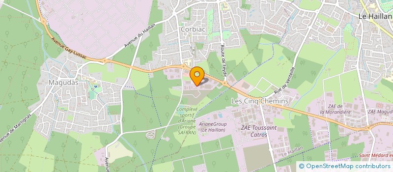 localisation de l'entreprise SOCIETE DE TRAVAUX D'ENTRETIEN INDUSTRIELS ET BATIMENTS à SAINT-MEDARD-EN-JALLES