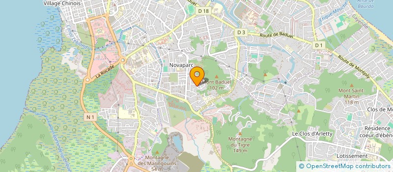 localisation de l'entreprise SOCIETE DE TRAVAUX DIVERS à CAYENNE