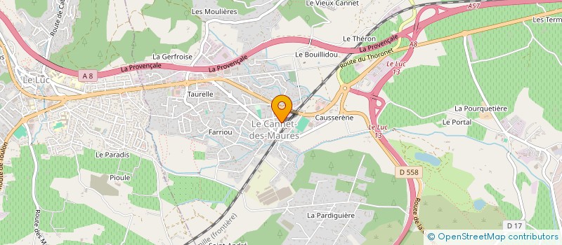 localisation de l'entreprise SOCIETE DE TRAVAUX PUBLICS BATIMENTS à LE CANNET-DES-MAURES