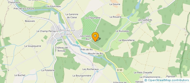 localisation de l'entreprise SOCIETE DE TRAVAUX PUBLICS IRISSOU à BOSSAY-SUR-CLAISE