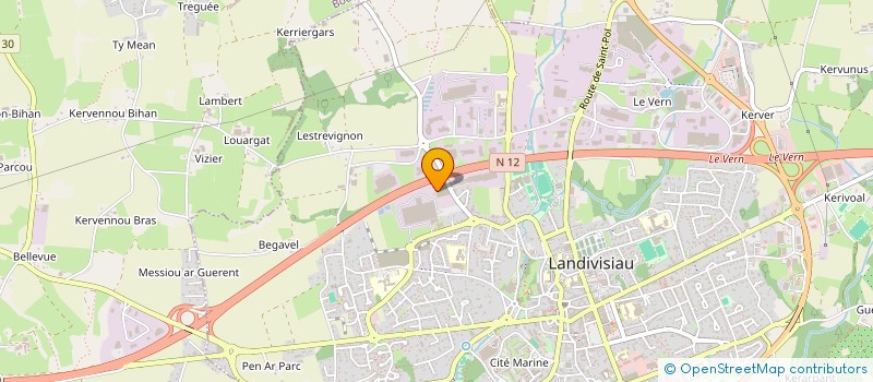 localisation de l'entreprise SOCIETE DE VENTE AGRICOLE ET TECHNIQUE  LANDIVISIAU