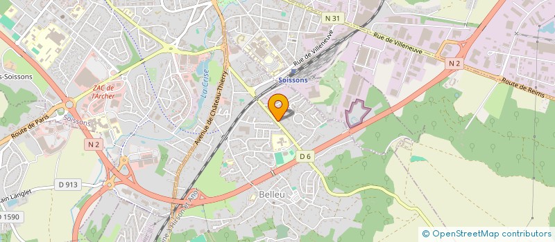 localisation de l'entreprise SOCIETE DE VENTILATION DE CLIMATISATION ET DE TRAVAUX à BELLEU