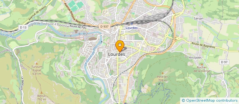 localisation de l'entreprise SOCIETE DE VOYAGES ET DE PELERINAGES LOURDAIS - SVPL  LOURDES