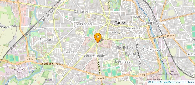 localisation de l'entreprise SOCIETE DECOCQ JULIEN  TARBES