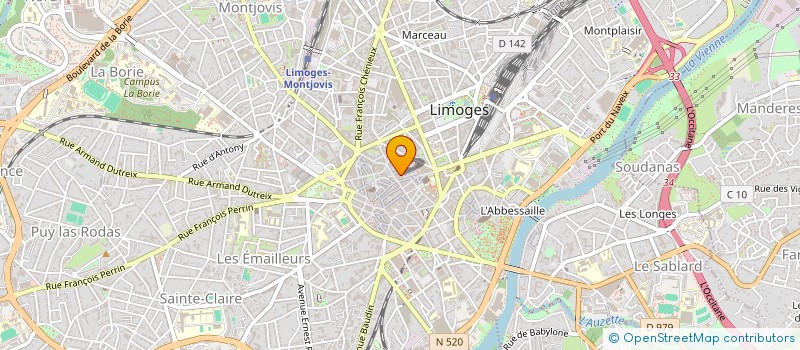 localisation de l'entreprise SOCIETE DEFENSE SPORT ET DISTRIBUTION à LIMOGES