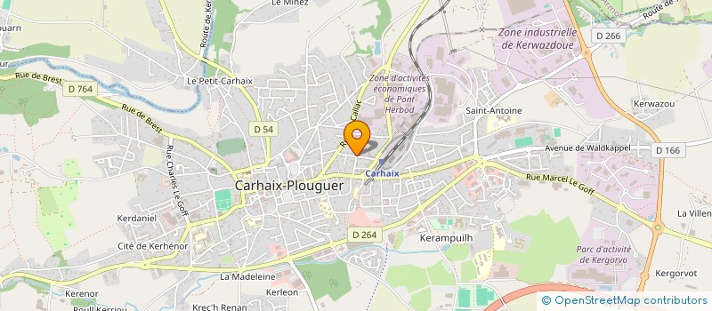 localisation de l'entreprise SOCIETE DEHOUX ET COMPAGNIE à CARHAIX-PLOUGUER