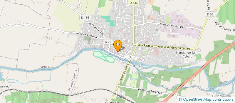 localisation de l'entreprise SOCIETE DELAMAIN ET COMPAGNIE à JARNAC