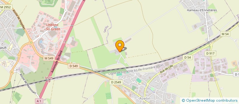 localisation de l'entreprise SOCIETE DELEHAYE  AVELIN