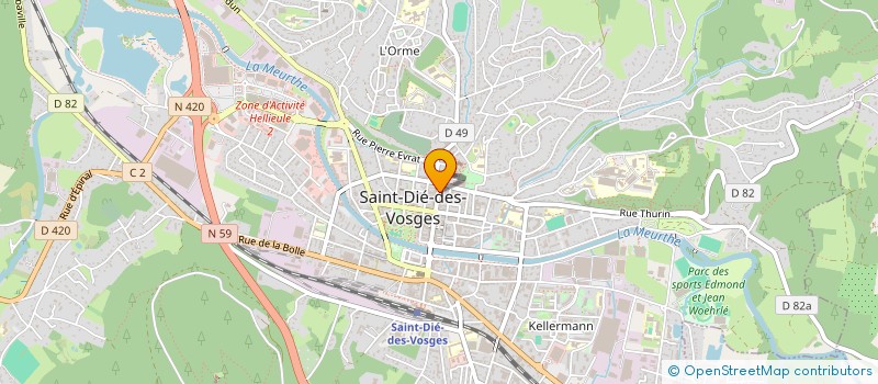 localisation de l'entreprise SOCIETE DEODATIENNE D OPTIQUE à SAINT-DIE-DES-VOSGES