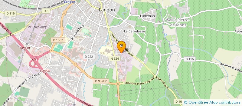 localisation de l'entreprise SOCIETE DEPANNAGE RAPIDE TELEVISION SARL à LANGON