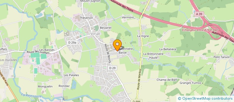 localisation de l'entreprise SOCIETE DES AMIS DE L'ORGUE DE VIRIAT à VIRIAT