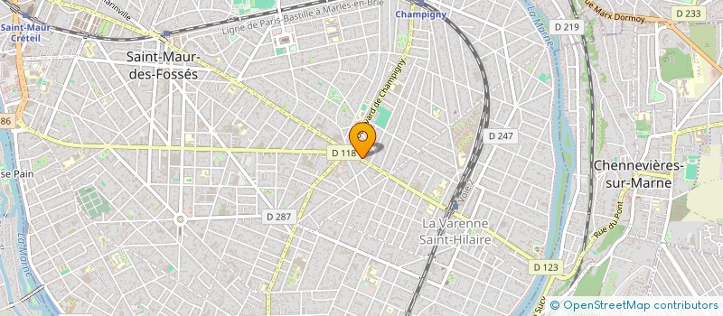 localisation de l'entreprise SOCIETE DES ARTISTES DU VAL-DE-MARNE-ECOLE DE SAINT-MAUR (S.A.V.M)  SAINT-MAUR-DES-FOSSES