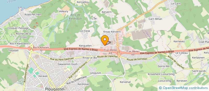 localisation de l'entreprise SOCIETE DES ATELIERS ELECTRIQUES DE L'OUEST à PLOUGASTEL-DAOULAS