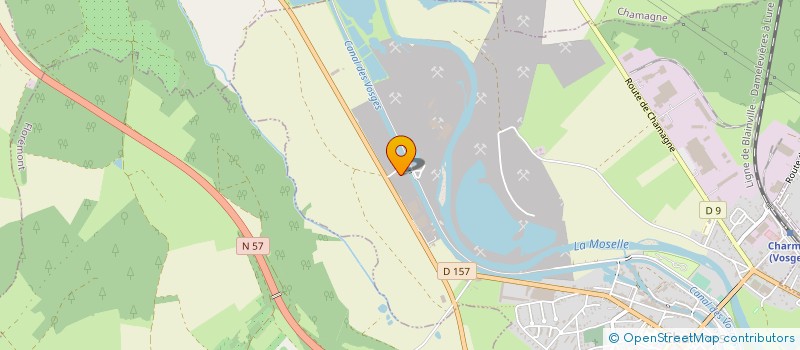 localisation de l'entreprise SOCIETE DES CARRIERES REUNIES DE L'EST (S.C.R.D.E.) à CHARMES