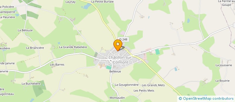 localisation de l'entreprise SOCIETE DES CHASSEURS DE CHATILLON SUR COLMONT  CHATILLON-SUR-COLMONT