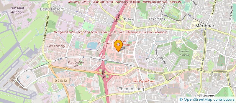 localisation de l'entreprise SOCIETE DES COLORANTS DU SUD-OUEST  MERIGNAC