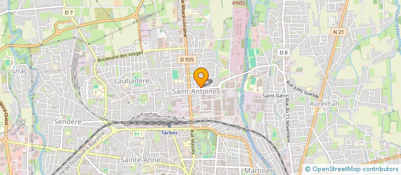 localisation de l'entreprise SOCIETE DES COMPAGNONS MENUISIERS  TARBES