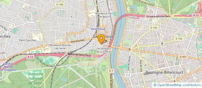 localisation de l'entreprise SOCIETE DES CONTENUS CULTURELS ET TOURISTIQUES à SAINT-CLOUD
