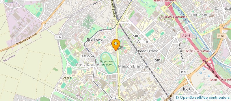 localisation de l'entreprise SOCIETE DES COURSES DE REIMS  REIMS