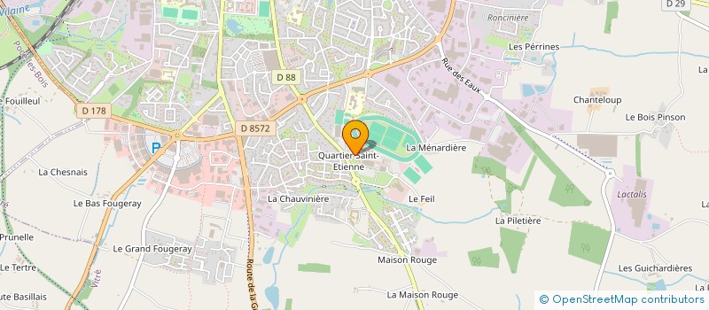 localisation de l'entreprise SOCIETE DES COURSES DE VITRE  VITRE