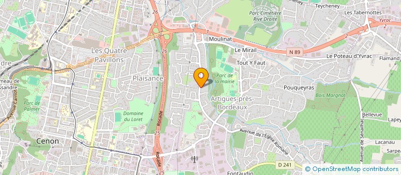 localisation de l'entreprise SOCIETE DES DEUX BERGES  ARTIGUES-PRES-BORDEAUX
