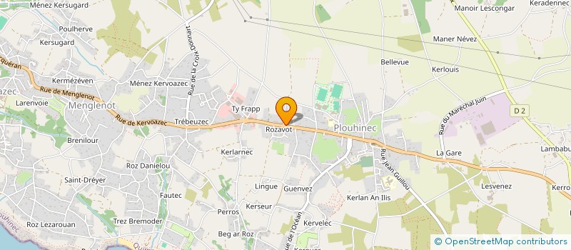 localisation de l'entreprise SOCIETE DES DOCTEURS VETERINAIRES STEPHANIE RABRE à PLOUHINEC