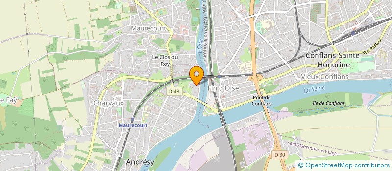 localisation de l'entreprise SOCIETE DES EAUX DE FIN D'OISE  ANDRESY