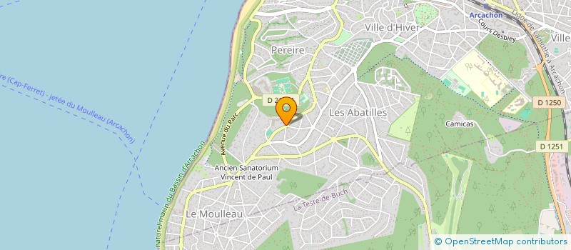 localisation de l'entreprise SOCIETE DES EAUX MINERALES D'ARCACHON à ARCACHON