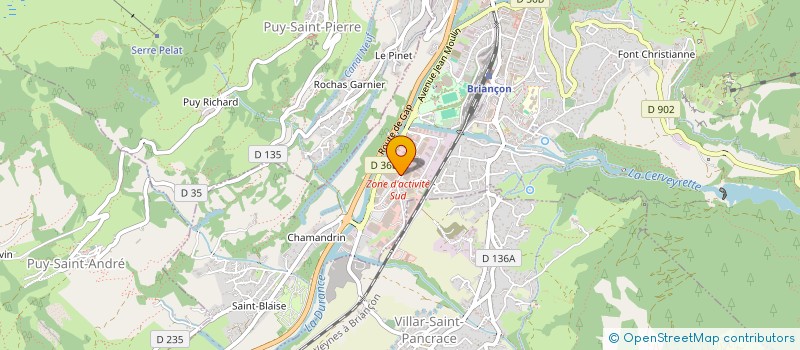 localisation de l'entreprise SOCIETE DES ECRINS BIO à BRIANCON