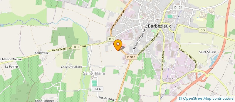 localisation de l'entreprise SOCIETE DES ETABLISSEMENTS FAURE FRERES à BARBEZIEUX SAINT HILAIRE
