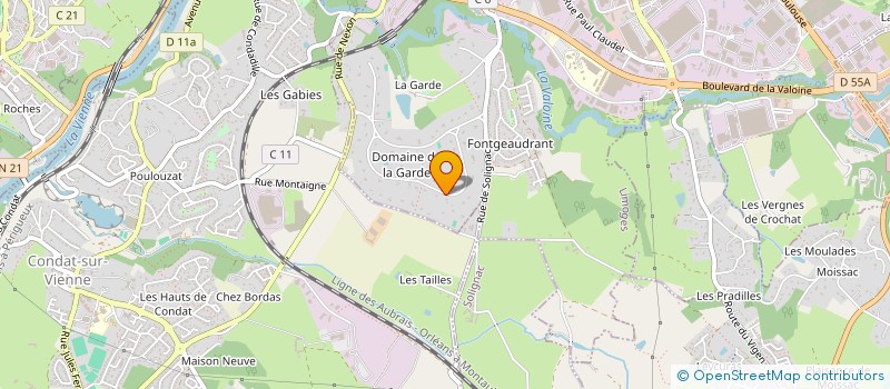 localisation de l'entreprise SOCIETE DES ETABLISSEMENTS G. RIVET à LIMOGES