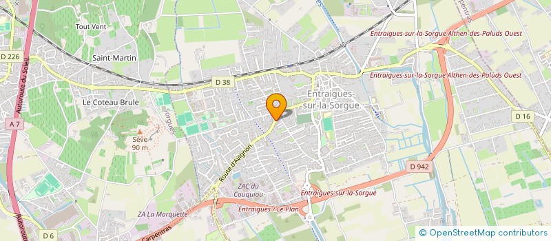 localisation de l'entreprise SOCIETE DES ETS STORES MOLINER à ENTRAIGUES-SUR-LA-SORGUE