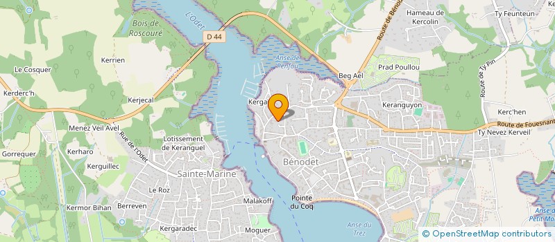 localisation de l'entreprise SOCIETE DES GARAGES DE LA GARE  BENODET