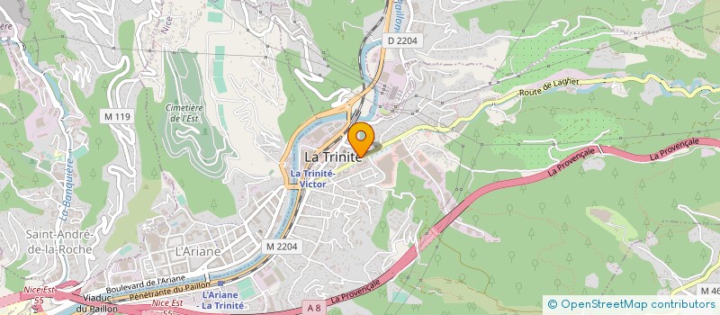 localisation de l'entreprise SOCIETE DES LECTRICES ET LECTEURS DU PATRIOTE COTE D AZUR à LA TRINITE