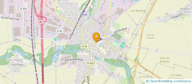 localisation de l'entreprise SOCIETE DES MAGASINS MAURICE DESMET  ROYE