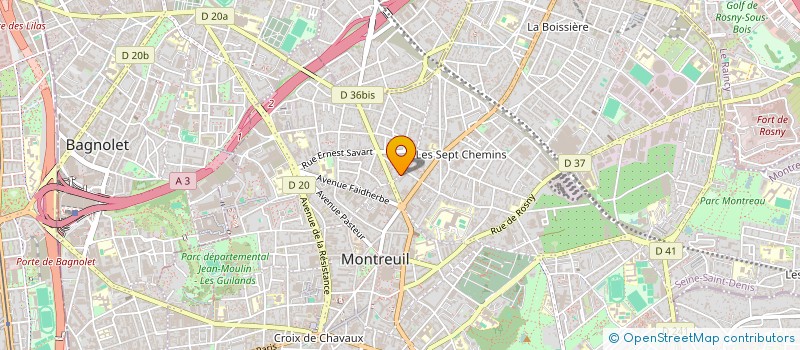 localisation de l'entreprise SOCIETE DES MEILLEURS OUVRIERS DE FRANCE, SECTION DEPARTEMENTALE DE LA SEINE-SAINT-DENIS (M.O.F. 93) à MONTREUIL