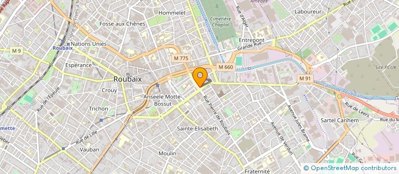 localisation de l'entreprise SOCIETE DES MEUBLES MAES à ROUBAIX