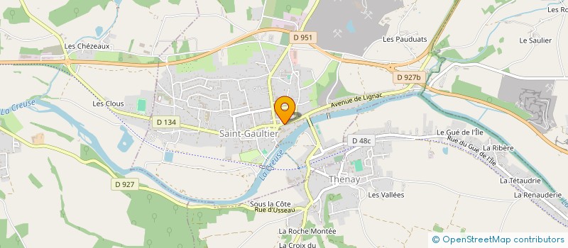 localisation de l'entreprise SOCIETE DES NEGOCES DE SAINT GAULTIER à SAINT-GAULTIER