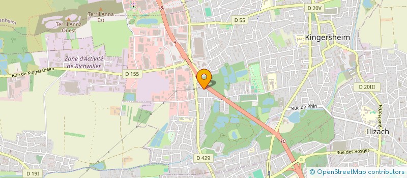 localisation de l'entreprise SOCIETE DES OEUVRES CATHOLIQUES DU FOYER SAINTE ELISABETH  KINGERSHEIM