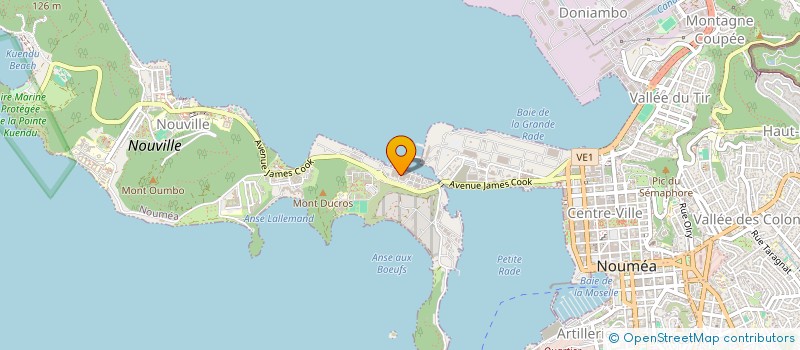 localisation de l'entreprise SOCIETE DES PRODUCTEURS AQUACOLES CALEDONIENS à NOUMEA
