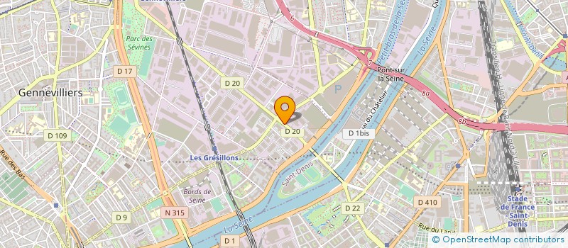 localisation de l'entreprise SOCIETE DES TECHNIQUES AUDIOVISUELLES NOUVELLES à GENNEVILLIERS