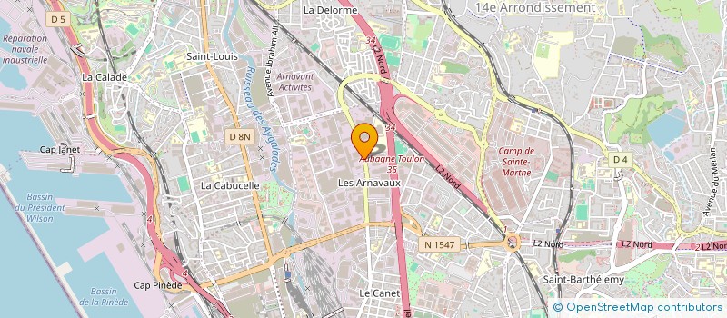 localisation de l'entreprise SOCIETE DES TRANSPORTS BAIGUINI à MARSEILLE