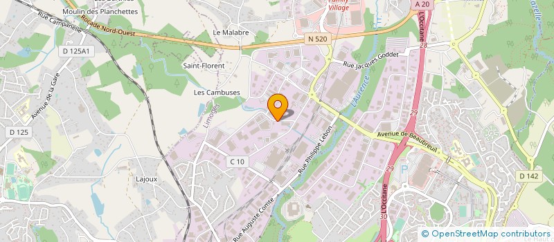 localisation de l'entreprise SOCIETE DES TRANSPORTS DE LA HAUTE VIENNE à BONNAC-LA-COTE